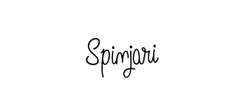 Use a signature maker to create a handwritten signature online. With this signature software, you can design (Angelique-Rose-font-FFP) your own signature for name Spinjari. Spinjari signature style 5 images and pictures png