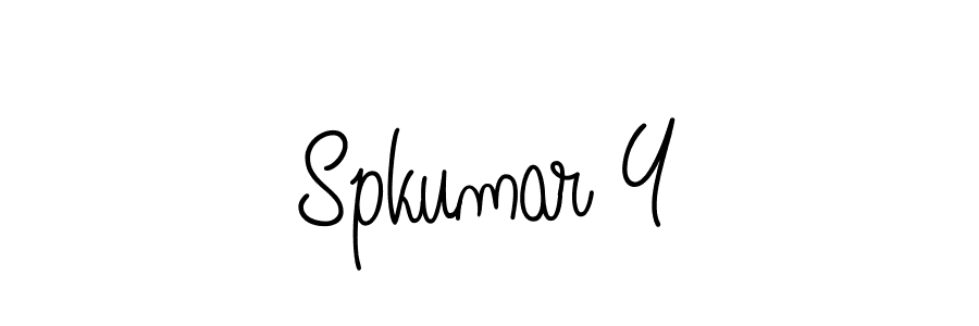 Make a beautiful signature design for name Spkumar Y. With this signature (Angelique-Rose-font-FFP) style, you can create a handwritten signature for free. Spkumar Y signature style 5 images and pictures png