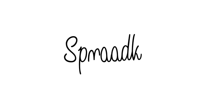 Use a signature maker to create a handwritten signature online. With this signature software, you can design (Angelique-Rose-font-FFP) your own signature for name Spnaadk. Spnaadk signature style 5 images and pictures png