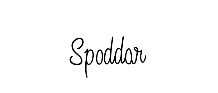 Use a signature maker to create a handwritten signature online. With this signature software, you can design (Angelique-Rose-font-FFP) your own signature for name Spoddar. Spoddar signature style 5 images and pictures png