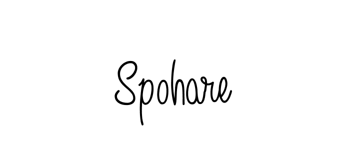 Make a beautiful signature design for name Spohare. With this signature (Angelique-Rose-font-FFP) style, you can create a handwritten signature for free. Spohare signature style 5 images and pictures png