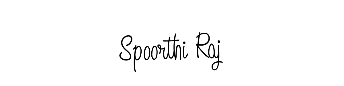 Also we have Spoorthi Raj name is the best signature style. Create professional handwritten signature collection using Angelique-Rose-font-FFP autograph style. Spoorthi Raj signature style 5 images and pictures png