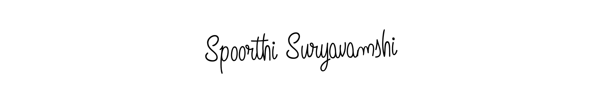 Similarly Angelique-Rose-font-FFP is the best handwritten signature design. Signature creator online .You can use it as an online autograph creator for name Spoorthi Suryavamshi. Spoorthi Suryavamshi signature style 5 images and pictures png