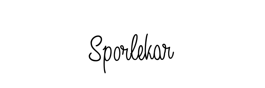 Use a signature maker to create a handwritten signature online. With this signature software, you can design (Angelique-Rose-font-FFP) your own signature for name Sporlekar. Sporlekar signature style 5 images and pictures png