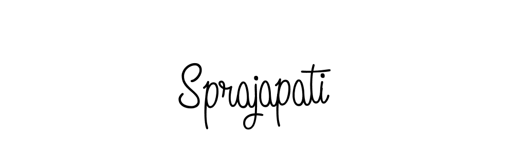 Make a beautiful signature design for name Sprajapati. With this signature (Angelique-Rose-font-FFP) style, you can create a handwritten signature for free. Sprajapati signature style 5 images and pictures png