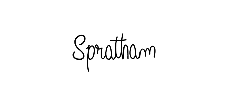 Create a beautiful signature design for name Spratham. With this signature (Angelique-Rose-font-FFP) fonts, you can make a handwritten signature for free. Spratham signature style 5 images and pictures png