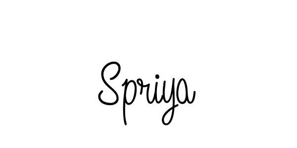 Make a beautiful signature design for name Spriya. With this signature (Angelique-Rose-font-FFP) style, you can create a handwritten signature for free. Spriya signature style 5 images and pictures png
