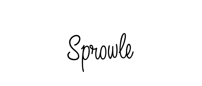 Sprowle stylish signature style. Best Handwritten Sign (Angelique-Rose-font-FFP) for my name. Handwritten Signature Collection Ideas for my name Sprowle. Sprowle signature style 5 images and pictures png