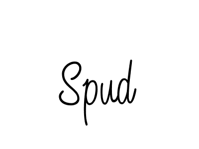 You should practise on your own different ways (Angelique-Rose-font-FFP) to write your name (Spud) in signature. don't let someone else do it for you. Spud signature style 5 images and pictures png