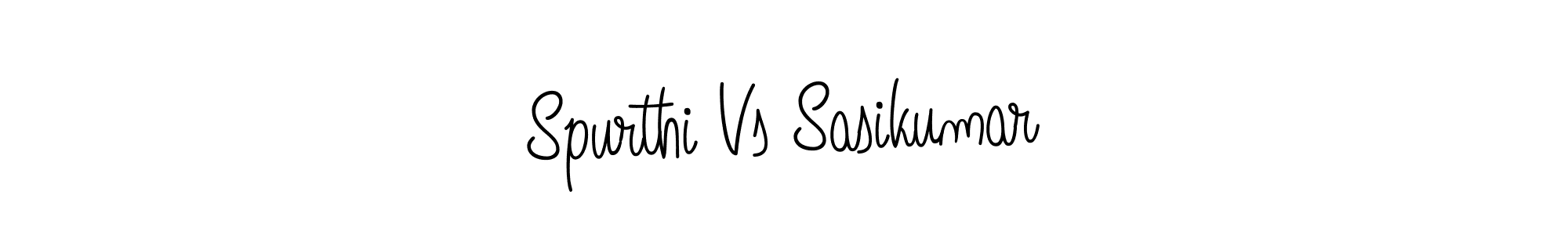 Spurthi Vs Sasikumar stylish signature style. Best Handwritten Sign (Angelique-Rose-font-FFP) for my name. Handwritten Signature Collection Ideas for my name Spurthi Vs Sasikumar. Spurthi Vs Sasikumar signature style 5 images and pictures png