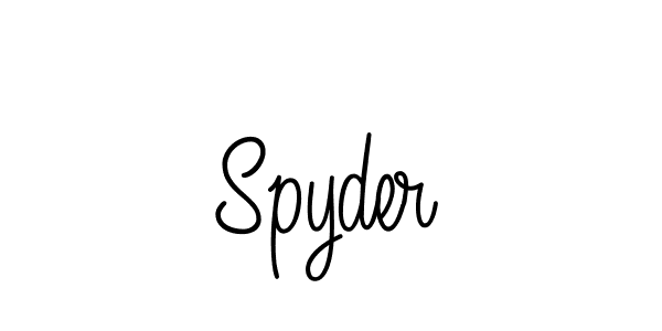 Make a beautiful signature design for name Spyder. With this signature (Angelique-Rose-font-FFP) style, you can create a handwritten signature for free. Spyder signature style 5 images and pictures png