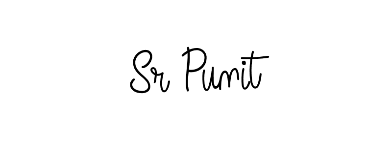 How to make Sr Punit name signature. Use Angelique-Rose-font-FFP style for creating short signs online. This is the latest handwritten sign. Sr Punit signature style 5 images and pictures png
