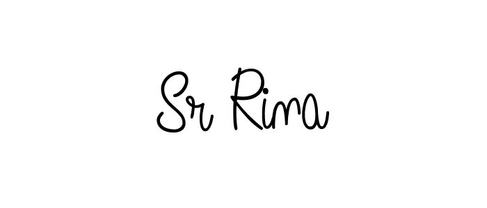 How to make Sr Rina signature? Angelique-Rose-font-FFP is a professional autograph style. Create handwritten signature for Sr Rina name. Sr Rina signature style 5 images and pictures png