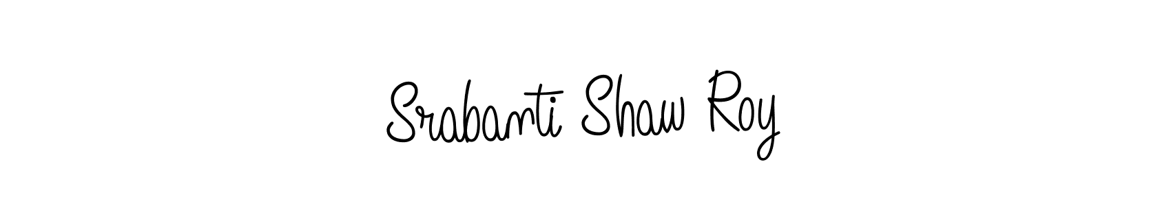 Use a signature maker to create a handwritten signature online. With this signature software, you can design (Angelique-Rose-font-FFP) your own signature for name Srabanti Shaw Roy. Srabanti Shaw Roy signature style 5 images and pictures png