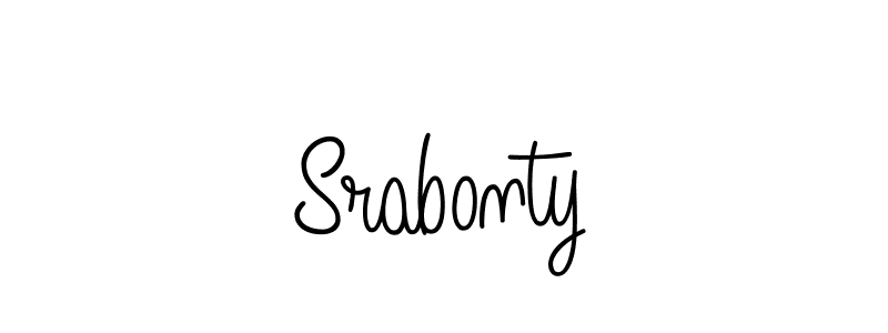 Make a beautiful signature design for name Srabonty. With this signature (Angelique-Rose-font-FFP) style, you can create a handwritten signature for free. Srabonty signature style 5 images and pictures png