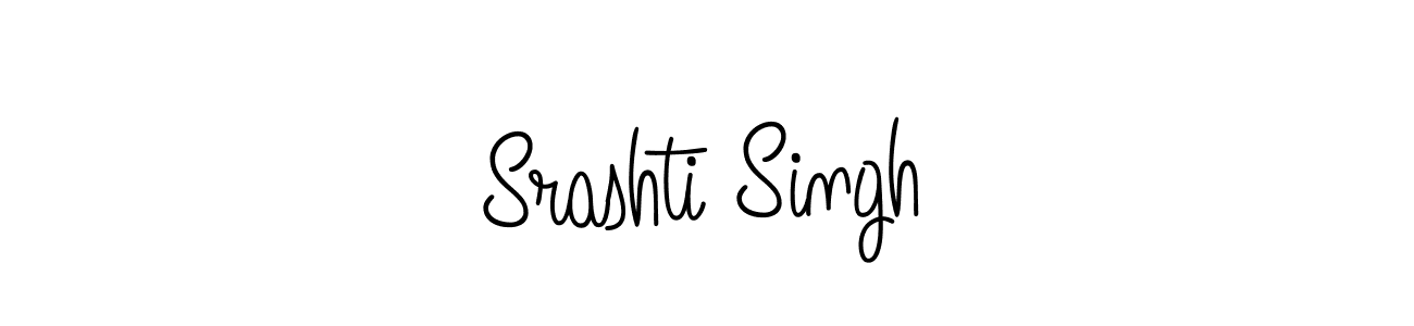 The best way (Angelique-Rose-font-FFP) to make a short signature is to pick only two or three words in your name. The name Srashti Singh include a total of six letters. For converting this name. Srashti Singh signature style 5 images and pictures png
