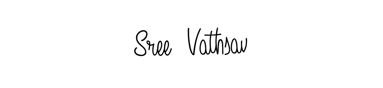 The best way (Angelique-Rose-font-FFP) to make a short signature is to pick only two or three words in your name. The name Sree  Vathsav include a total of six letters. For converting this name. Sree  Vathsav signature style 5 images and pictures png