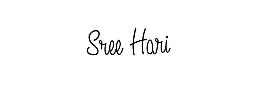 Use a signature maker to create a handwritten signature online. With this signature software, you can design (Angelique-Rose-font-FFP) your own signature for name Sree Hari. Sree Hari signature style 5 images and pictures png