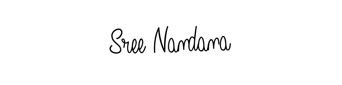 Use a signature maker to create a handwritten signature online. With this signature software, you can design (Angelique-Rose-font-FFP) your own signature for name Sree Nandana. Sree Nandana signature style 5 images and pictures png