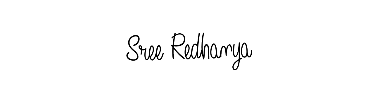 The best way (Angelique-Rose-font-FFP) to make a short signature is to pick only two or three words in your name. The name Sree Redhanya include a total of six letters. For converting this name. Sree Redhanya signature style 5 images and pictures png