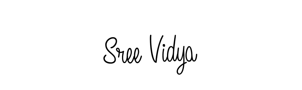 How to make Sree Vidya name signature. Use Angelique-Rose-font-FFP style for creating short signs online. This is the latest handwritten sign. Sree Vidya signature style 5 images and pictures png