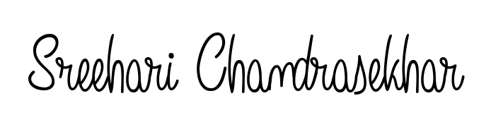 Design your own signature with our free online signature maker. With this signature software, you can create a handwritten (Angelique-Rose-font-FFP) signature for name Sreehari Chandrasekhar. Sreehari Chandrasekhar signature style 5 images and pictures png