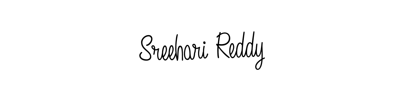 Use a signature maker to create a handwritten signature online. With this signature software, you can design (Angelique-Rose-font-FFP) your own signature for name Sreehari Reddy. Sreehari Reddy signature style 5 images and pictures png