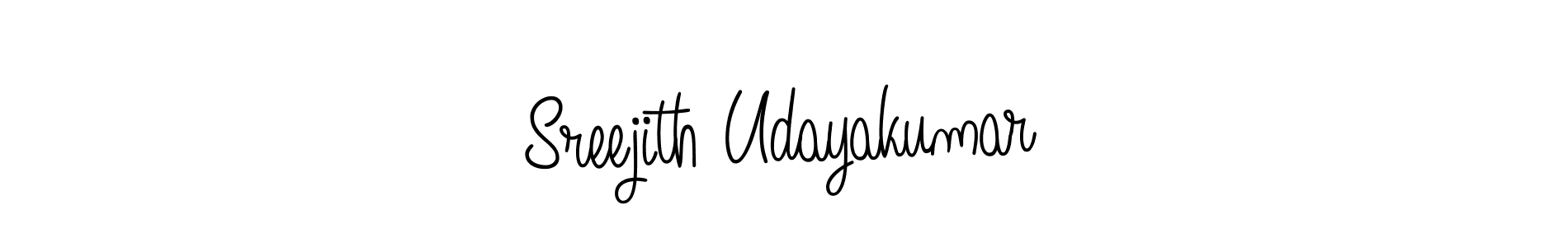 You should practise on your own different ways (Angelique-Rose-font-FFP) to write your name (Sreejith Udayakumar) in signature. don't let someone else do it for you. Sreejith Udayakumar signature style 5 images and pictures png