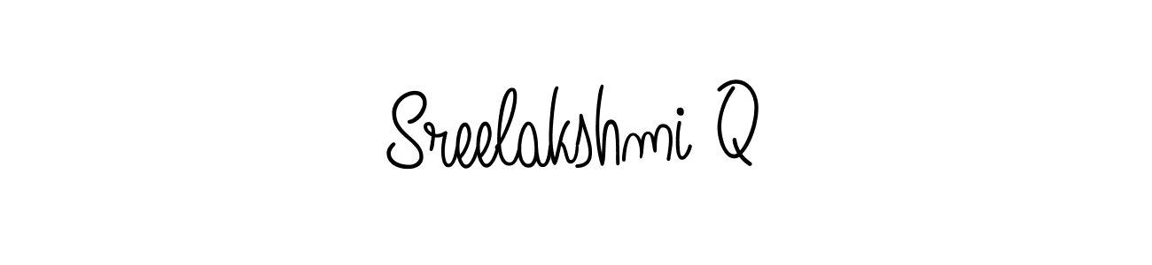 Also we have Sreelakshmi Q name is the best signature style. Create professional handwritten signature collection using Angelique-Rose-font-FFP autograph style. Sreelakshmi Q signature style 5 images and pictures png