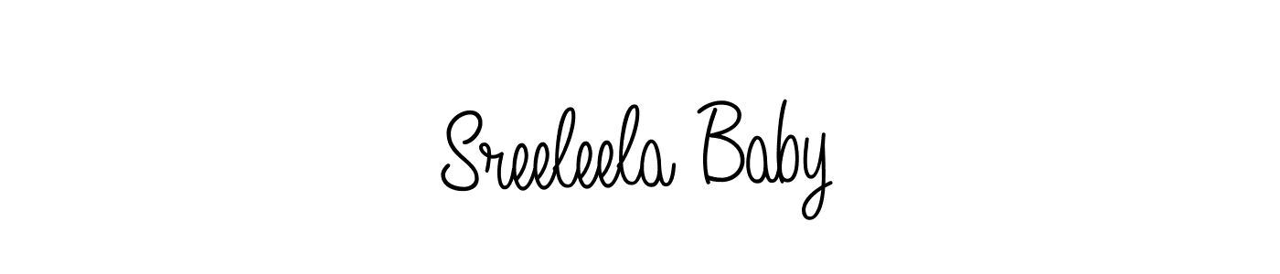 Sreeleela Baby stylish signature style. Best Handwritten Sign (Angelique-Rose-font-FFP) for my name. Handwritten Signature Collection Ideas for my name Sreeleela Baby. Sreeleela Baby signature style 5 images and pictures png