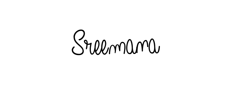 How to make Sreemana name signature. Use Angelique-Rose-font-FFP style for creating short signs online. This is the latest handwritten sign. Sreemana signature style 5 images and pictures png