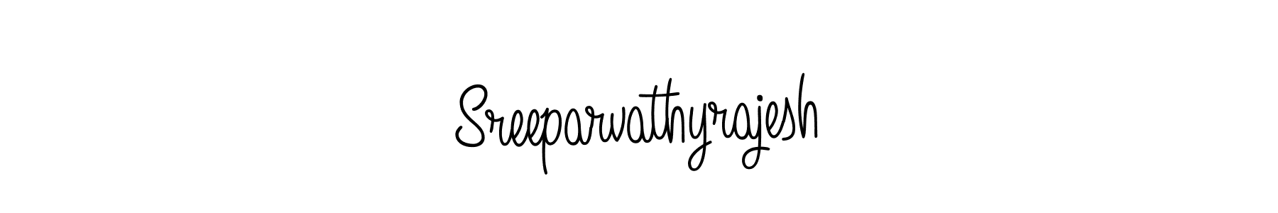 The best way (Angelique-Rose-font-FFP) to make a short signature is to pick only two or three words in your name. The name Sreeparvathyrajesh include a total of six letters. For converting this name. Sreeparvathyrajesh signature style 5 images and pictures png