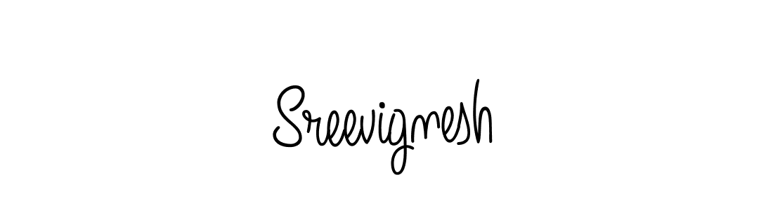 The best way (Angelique-Rose-font-FFP) to make a short signature is to pick only two or three words in your name. The name Sreevignesh include a total of six letters. For converting this name. Sreevignesh signature style 5 images and pictures png
