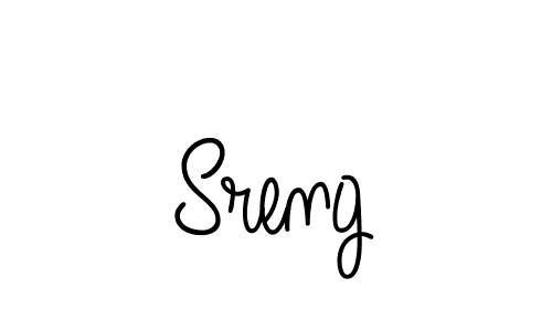 How to make Sreng name signature. Use Angelique-Rose-font-FFP style for creating short signs online. This is the latest handwritten sign. Sreng signature style 5 images and pictures png
