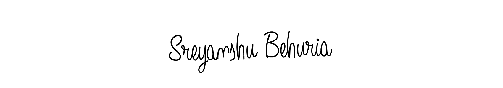 Make a beautiful signature design for name Sreyanshu Behuria. With this signature (Angelique-Rose-font-FFP) style, you can create a handwritten signature for free. Sreyanshu Behuria signature style 5 images and pictures png