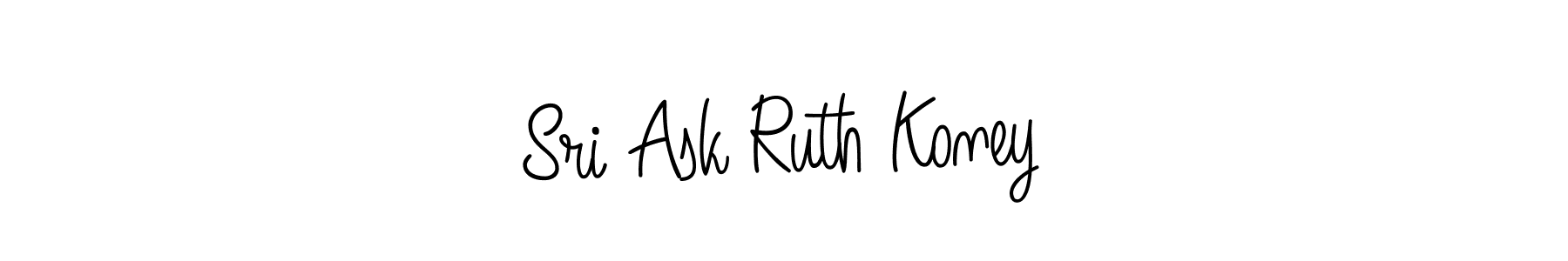 Use a signature maker to create a handwritten signature online. With this signature software, you can design (Angelique-Rose-font-FFP) your own signature for name Sri Ask Ruth Koney. Sri Ask Ruth Koney signature style 5 images and pictures png