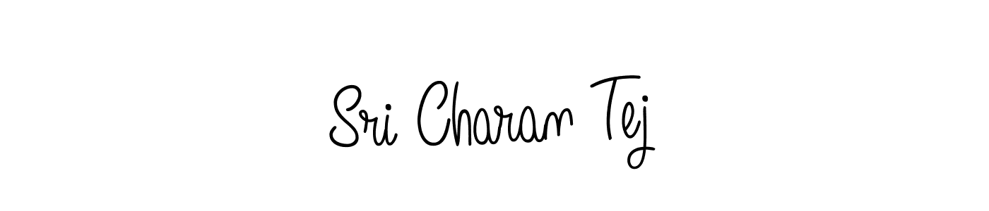 The best way (Angelique-Rose-font-FFP) to make a short signature is to pick only two or three words in your name. The name Sri Charan Tej include a total of six letters. For converting this name. Sri Charan Tej signature style 5 images and pictures png