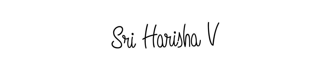 Design your own signature with our free online signature maker. With this signature software, you can create a handwritten (Angelique-Rose-font-FFP) signature for name Sri Harisha V. Sri Harisha V signature style 5 images and pictures png
