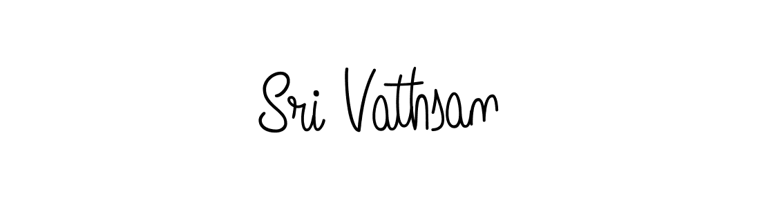 You should practise on your own different ways (Angelique-Rose-font-FFP) to write your name (Sri Vathsan) in signature. don't let someone else do it for you. Sri Vathsan signature style 5 images and pictures png