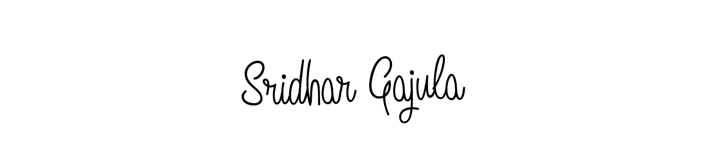 You should practise on your own different ways (Angelique-Rose-font-FFP) to write your name (Sridhar Gajula) in signature. don't let someone else do it for you. Sridhar Gajula signature style 5 images and pictures png