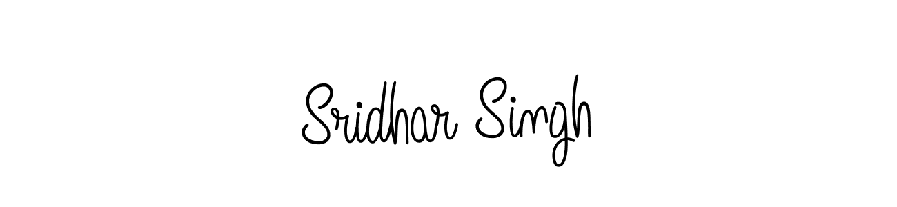 Make a beautiful signature design for name Sridhar Singh. With this signature (Angelique-Rose-font-FFP) style, you can create a handwritten signature for free. Sridhar Singh signature style 5 images and pictures png