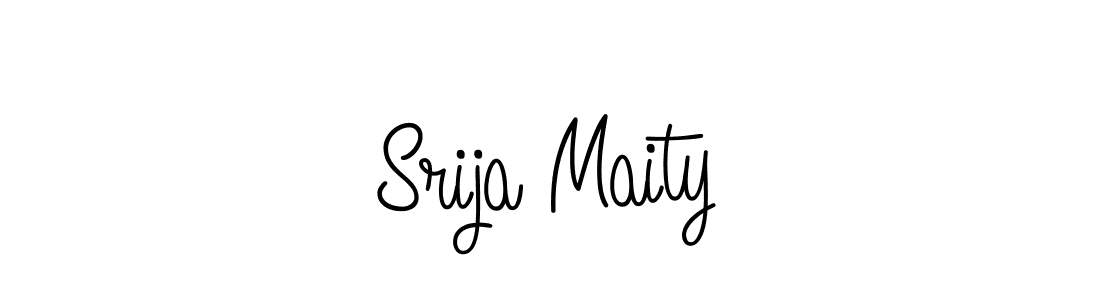The best way (Angelique-Rose-font-FFP) to make a short signature is to pick only two or three words in your name. The name Srija Maity include a total of six letters. For converting this name. Srija Maity signature style 5 images and pictures png