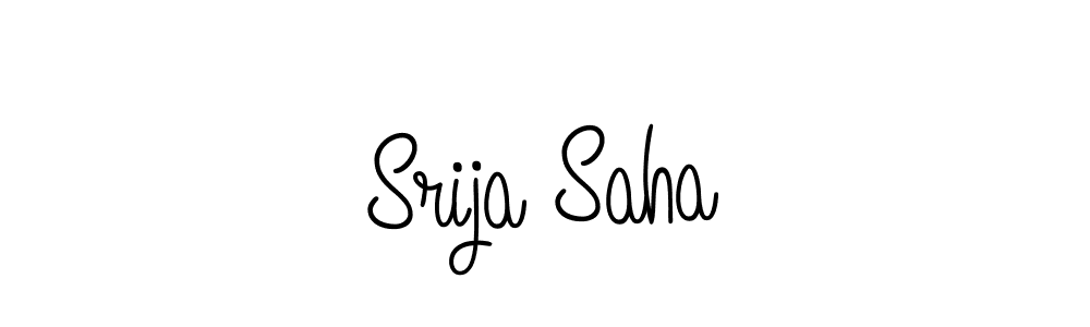 Make a beautiful signature design for name Srija Saha. With this signature (Angelique-Rose-font-FFP) style, you can create a handwritten signature for free. Srija Saha signature style 5 images and pictures png