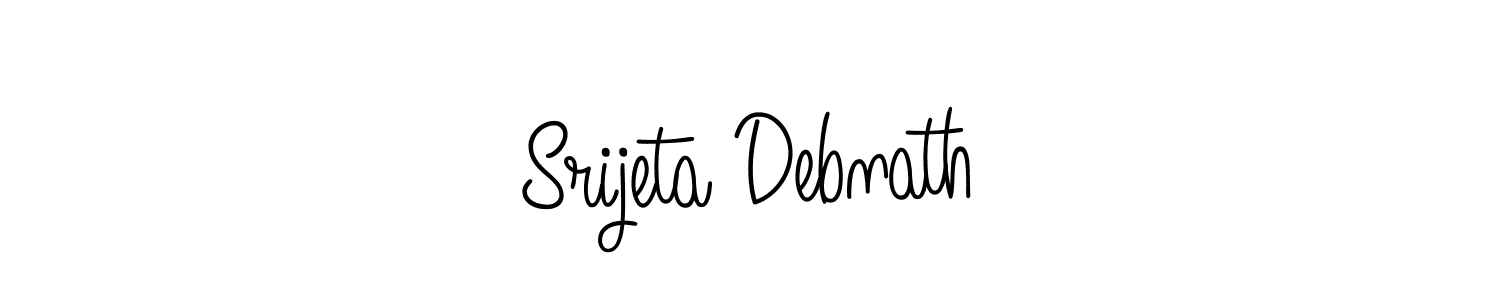 How to make Srijeta Debnath name signature. Use Angelique-Rose-font-FFP style for creating short signs online. This is the latest handwritten sign. Srijeta Debnath signature style 5 images and pictures png