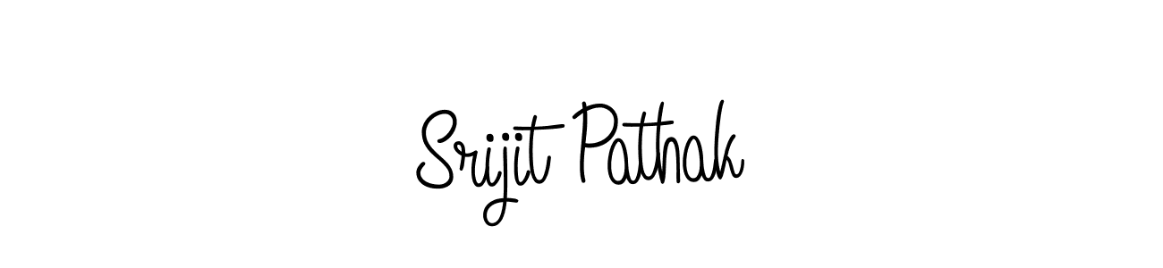 Create a beautiful signature design for name Srijit Pathak. With this signature (Angelique-Rose-font-FFP) fonts, you can make a handwritten signature for free. Srijit Pathak signature style 5 images and pictures png