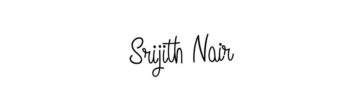 The best way (Angelique-Rose-font-FFP) to make a short signature is to pick only two or three words in your name. The name Srijith Nair include a total of six letters. For converting this name. Srijith Nair signature style 5 images and pictures png