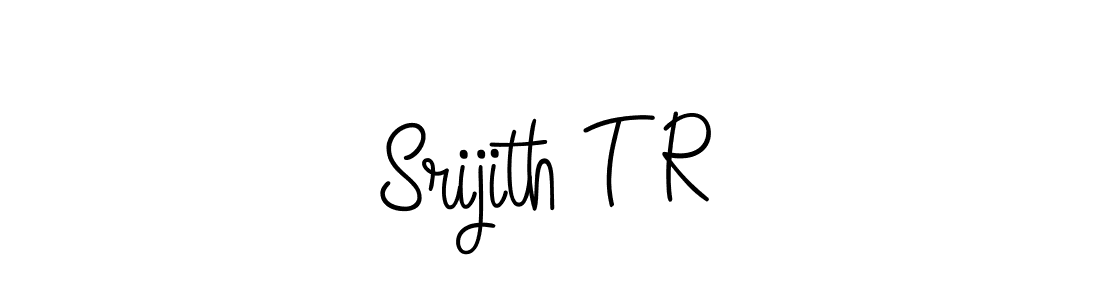 Make a beautiful signature design for name Srijith T R. With this signature (Angelique-Rose-font-FFP) style, you can create a handwritten signature for free. Srijith T R signature style 5 images and pictures png