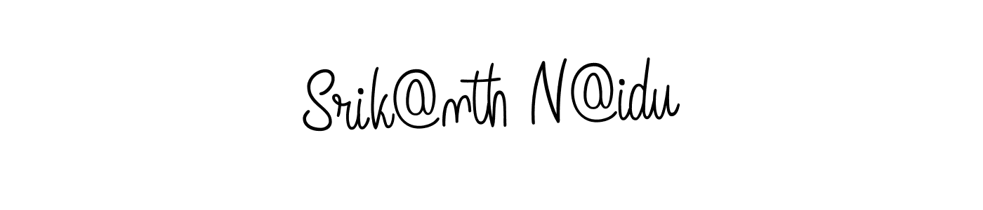 How to make Srik@nth N@idu name signature. Use Angelique-Rose-font-FFP style for creating short signs online. This is the latest handwritten sign. Srik@nth N@idu signature style 5 images and pictures png