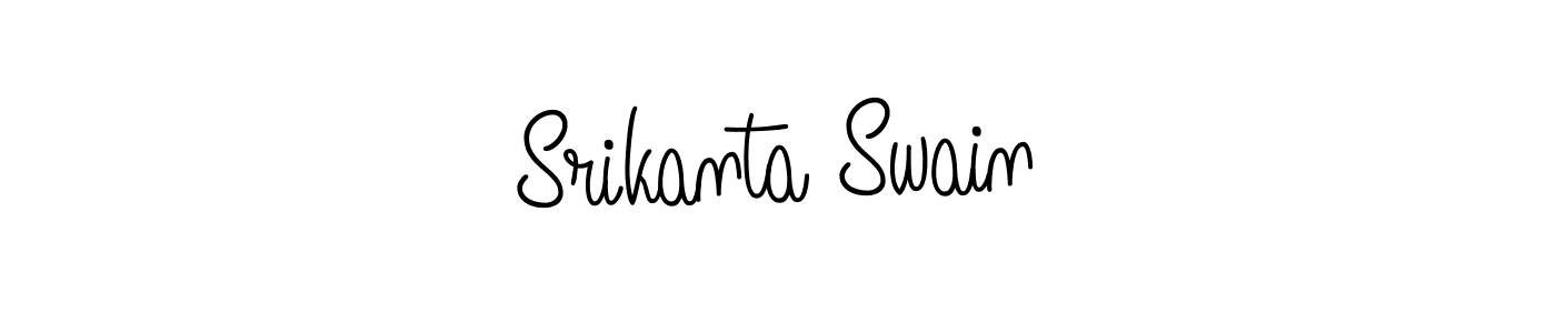 The best way (Angelique-Rose-font-FFP) to make a short signature is to pick only two or three words in your name. The name Srikanta Swain include a total of six letters. For converting this name. Srikanta Swain signature style 5 images and pictures png