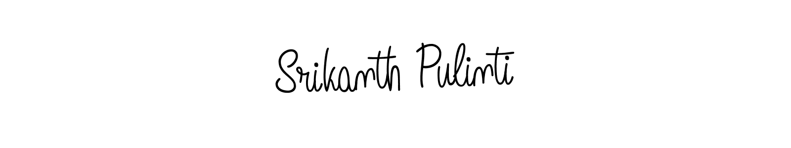 The best way (Angelique-Rose-font-FFP) to make a short signature is to pick only two or three words in your name. The name Srikanth Pulinti include a total of six letters. For converting this name. Srikanth Pulinti signature style 5 images and pictures png